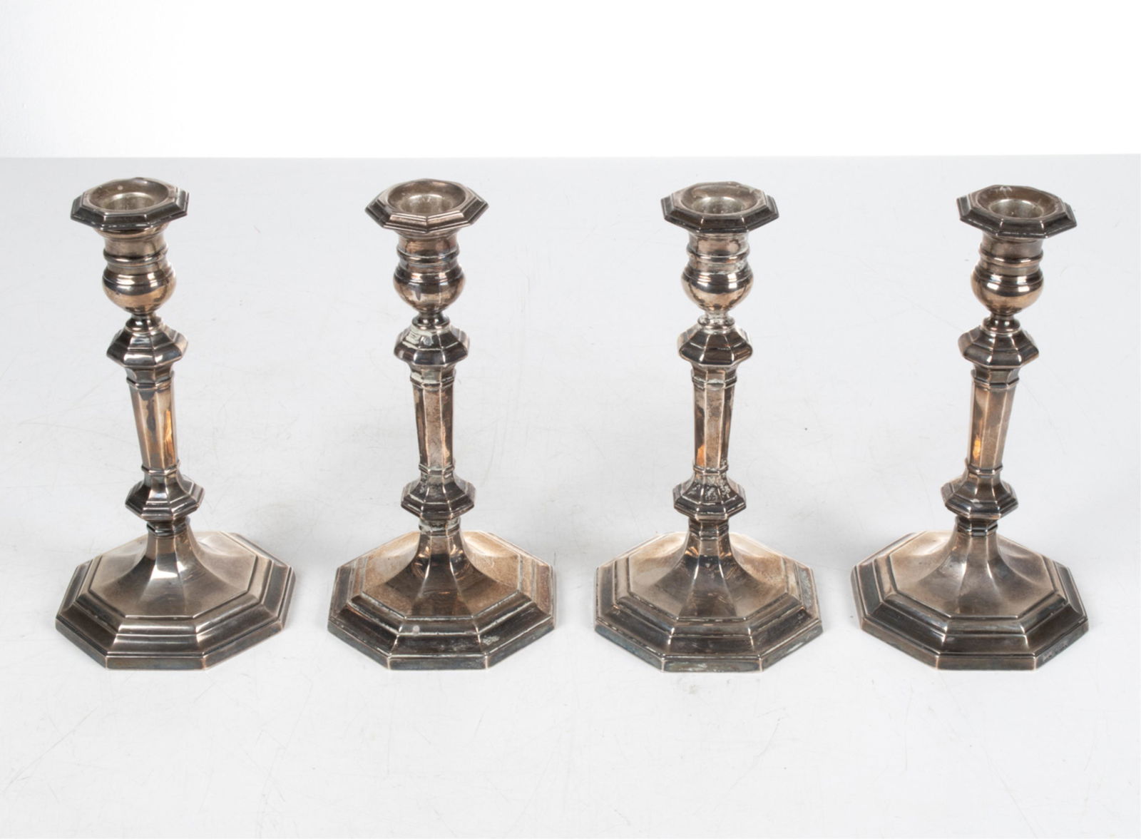 SET OF (4) MAPPIN & WEBB STERLING CANDLESTICKS (1 of 16)