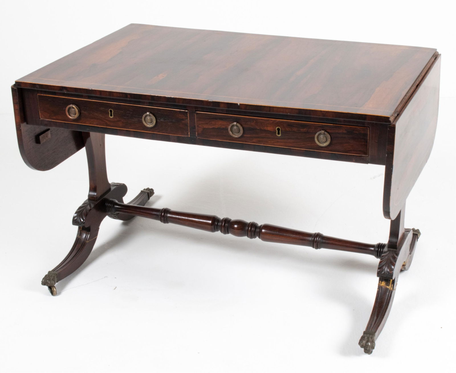 ENGLISH REGENCY ROSEWOOD DROP-LEAF SOFA TABLE (1 of 17)