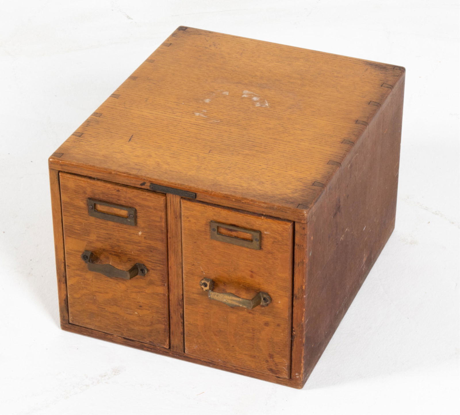 LIBRARY BUREAU OAK CARD FILE CABINET (1 of 18)