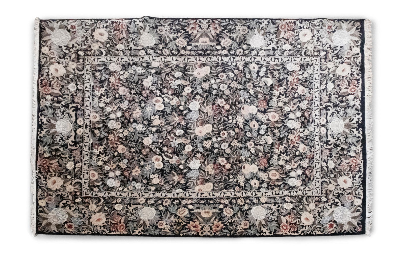 ABC CARPET & HOME BLACK FLORAL ROOM-SIZE RUG (1 of 12)