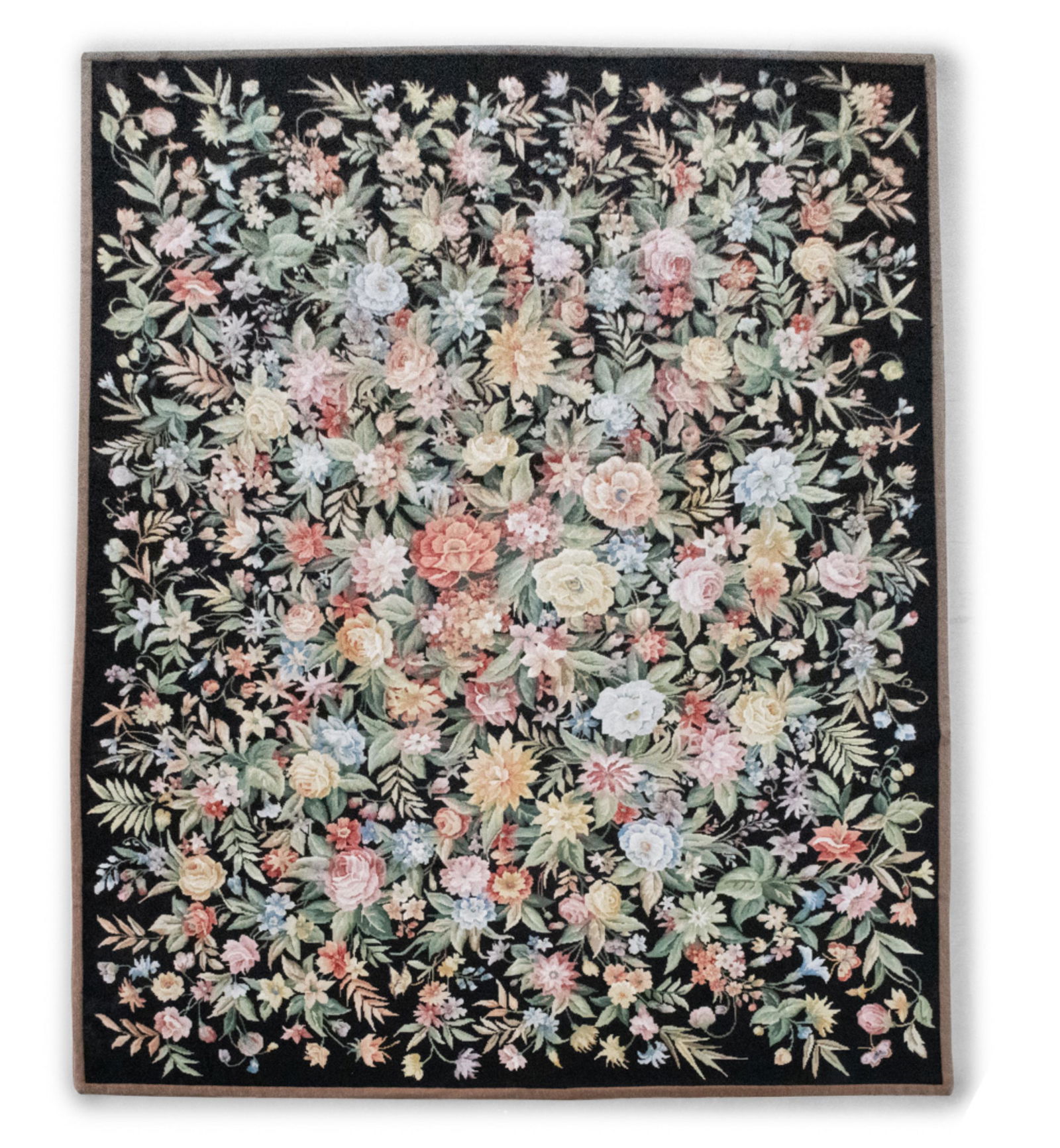 AUBUSSON-STYLE FLORAL NEEDLEPOINT AREA RUG (1 of 11)
