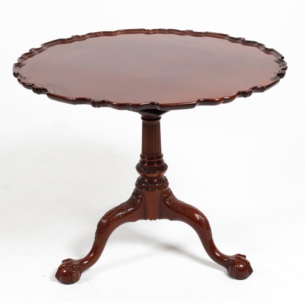 MAHOGANY REVOLVING TILT-TOP BIRDCAGE TEA TABLE (1 of 16)