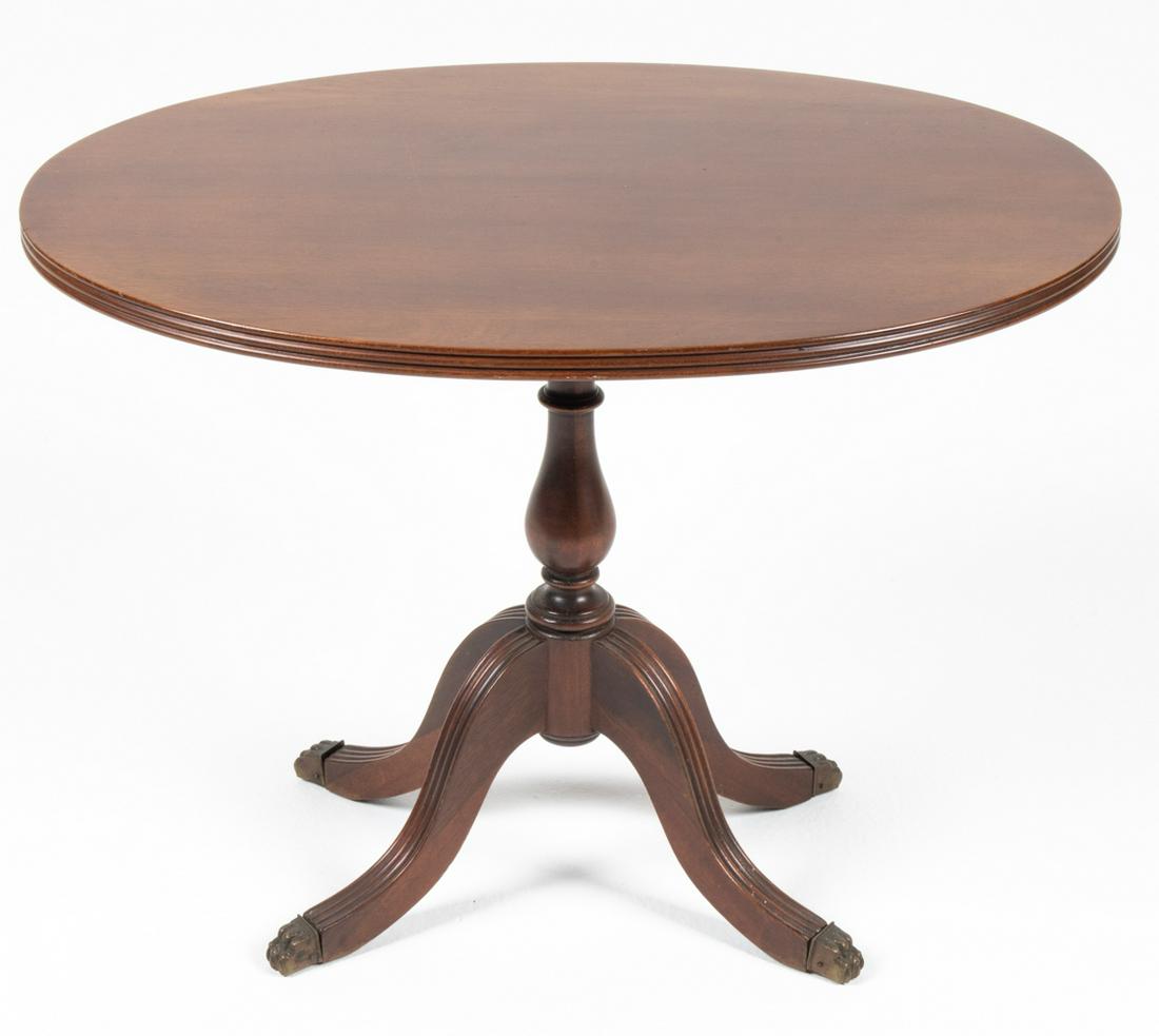 MAHOGANY REGENCY-STYLE PEDESTAL END TABLE (1 of 12)