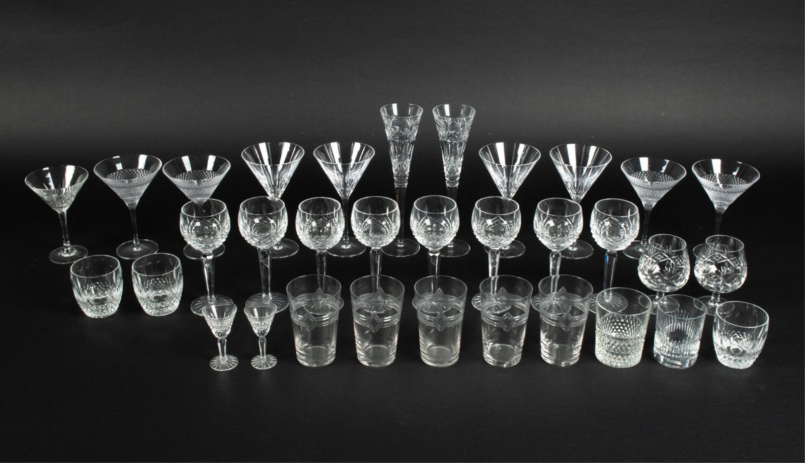 GROUPING OF CUT CRYSTAL BARWARE, MOSTLY WATERFORD (1 of 20)
