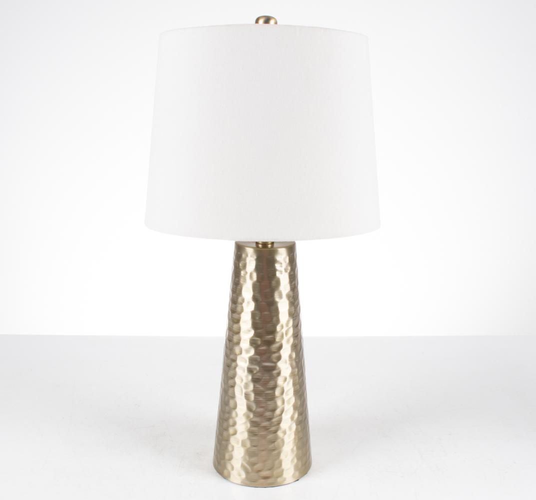 CONTEMPORARY HAMMERED METAL TABLE LAMP (1 of 10)