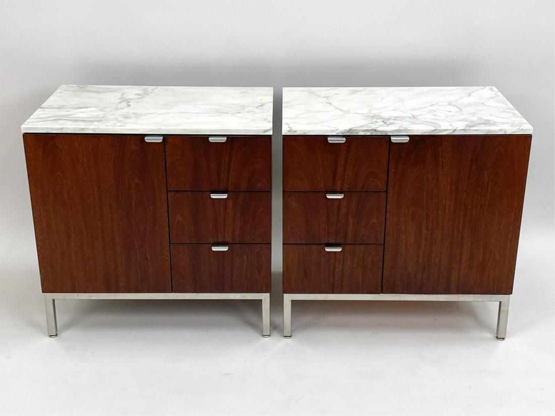 PAIR ATTR. FLORENCE KNOLL NIGHTSTANDS (1 of 17)