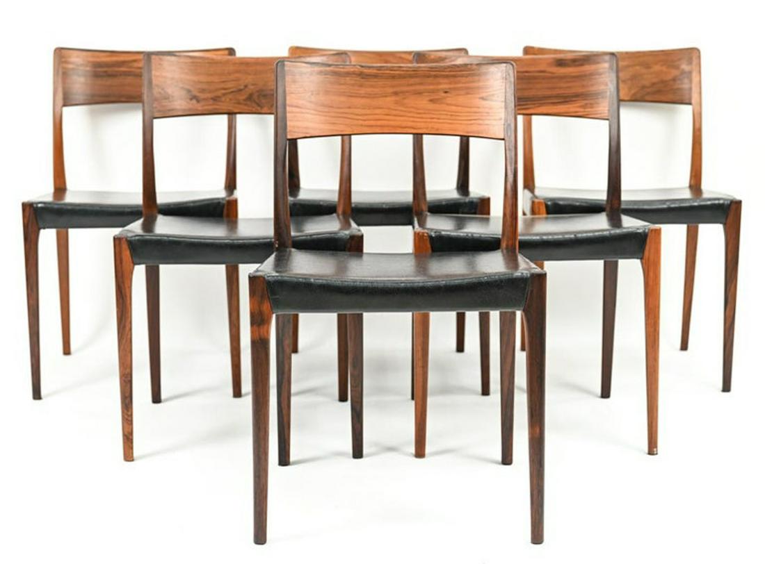 (6) HORNSLET MOBELFABRIK DANISH ROSEWOOD CHAIRS (1 of 13)