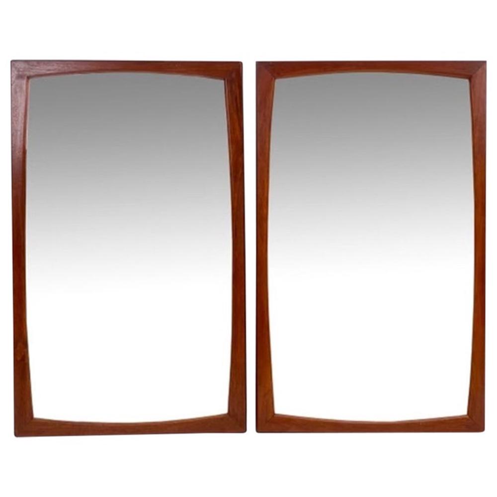 PAIR OF AKSEL KJERSGAARD FOR ODDER TEAK MIRRORS (1 of 8)