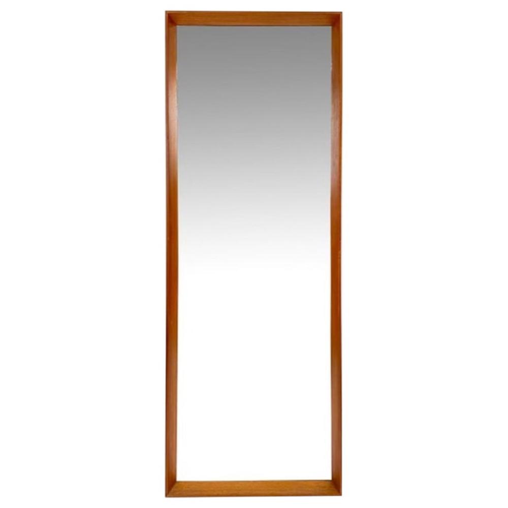 DANISH MID-CENTURY BOLIGHUS TEAK WALL MIRROR (1 of 5)