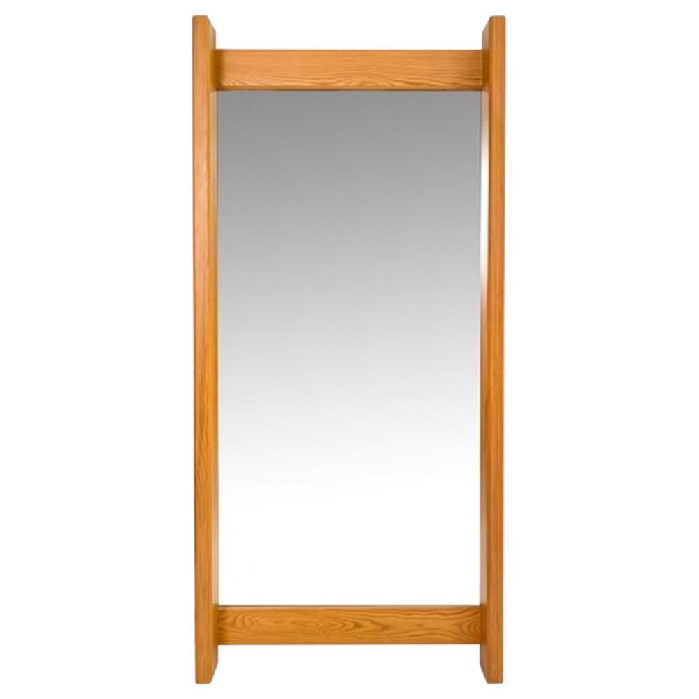 DANISH MID-CENTURY OAK WALL MIRROR (1 of 7)