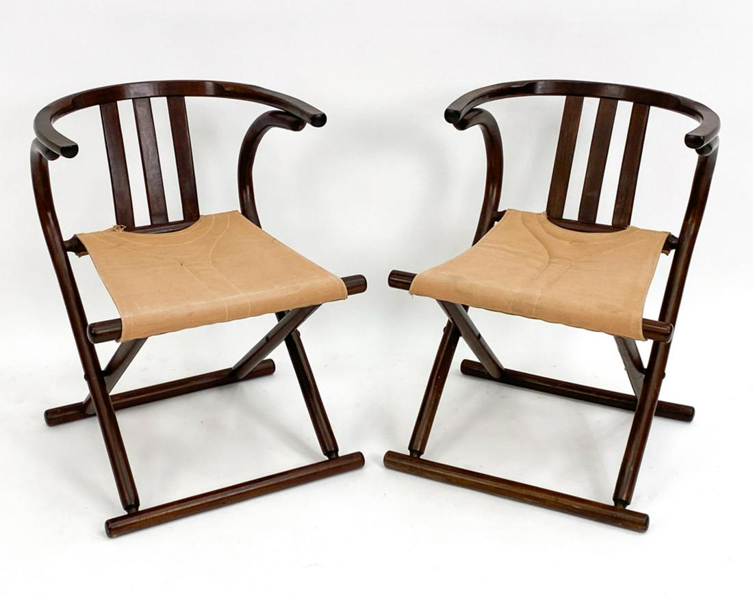 PAIR MID-CENTURY THONET STYLE FOLDING CHAIRS (1 of 17)