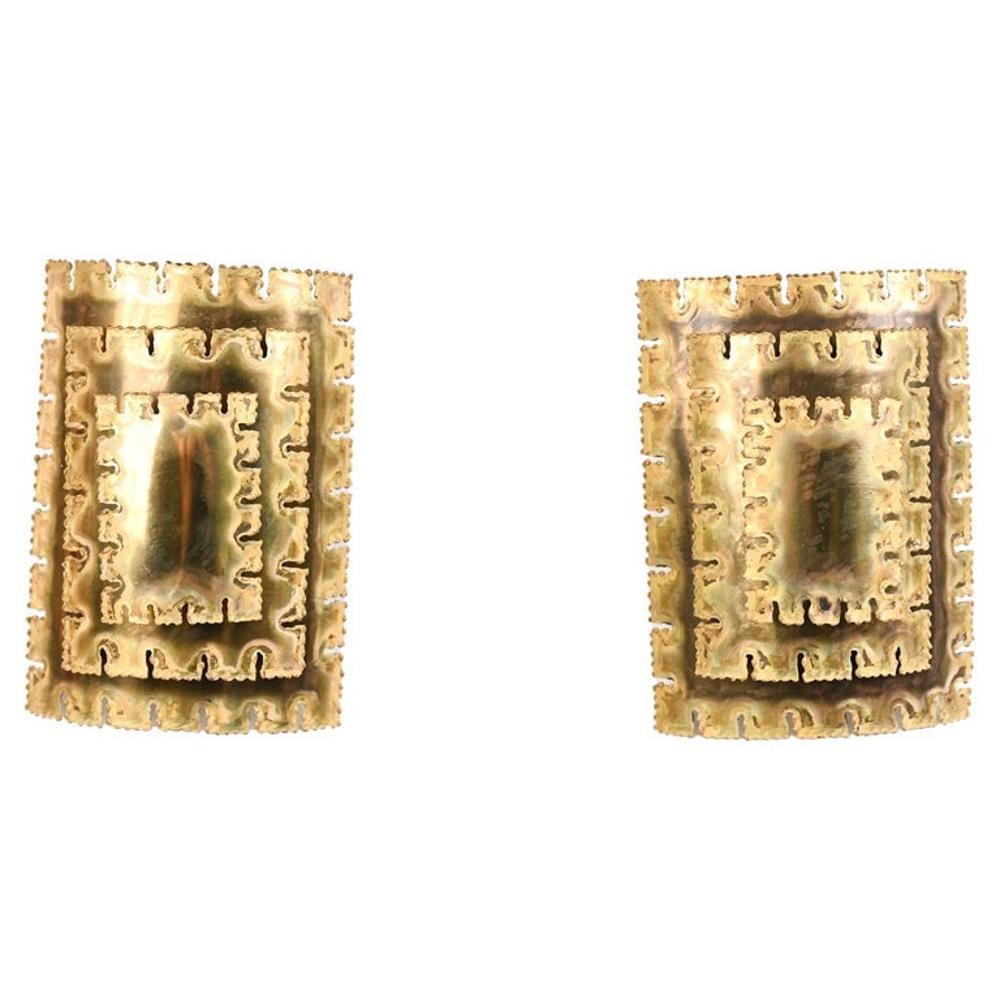 PAIR SVEND AAGE HOLM SORENSEN BRUTALIST SCONCES (1 of 15)