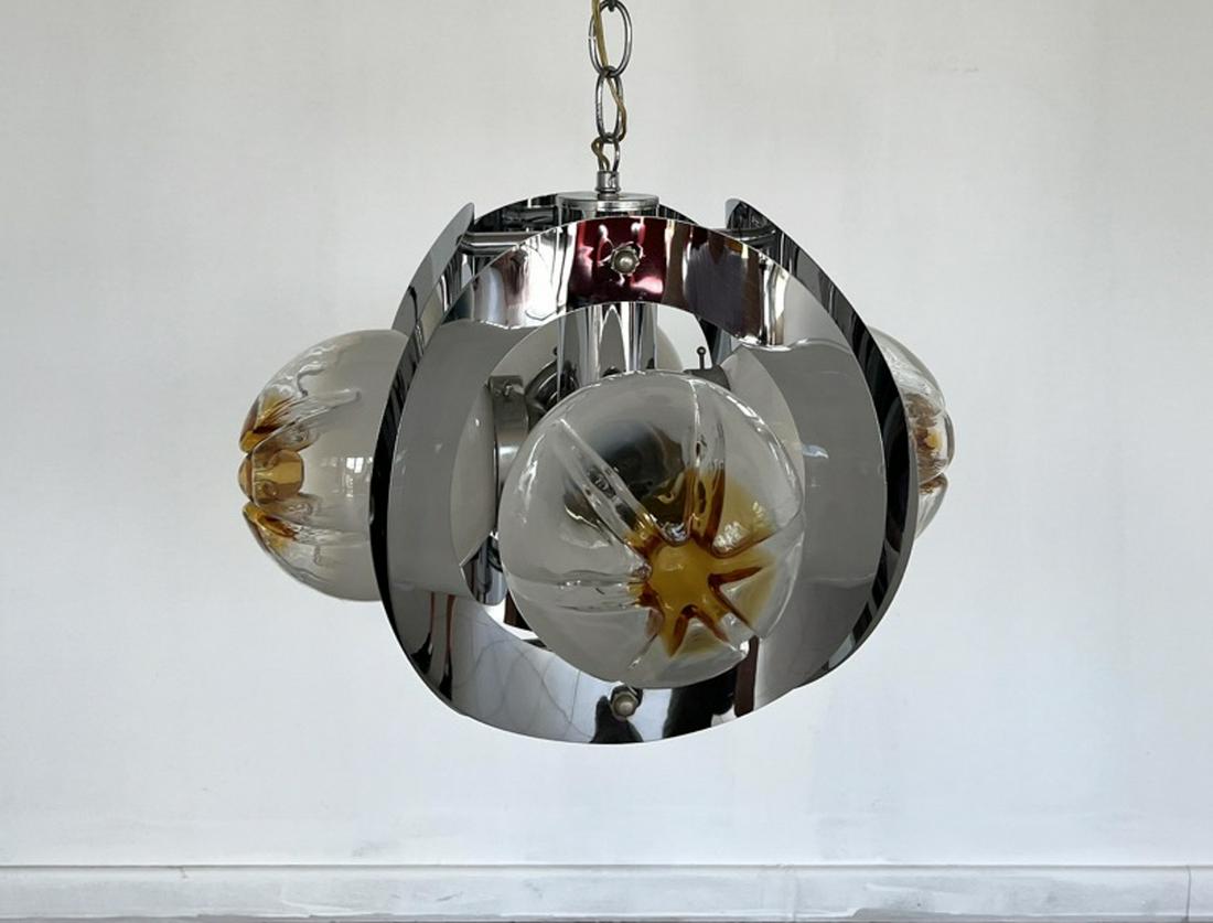 TONI ZUCCHERI ITALIAN MAZZEGA CHROME PENDANT (1 of 10)