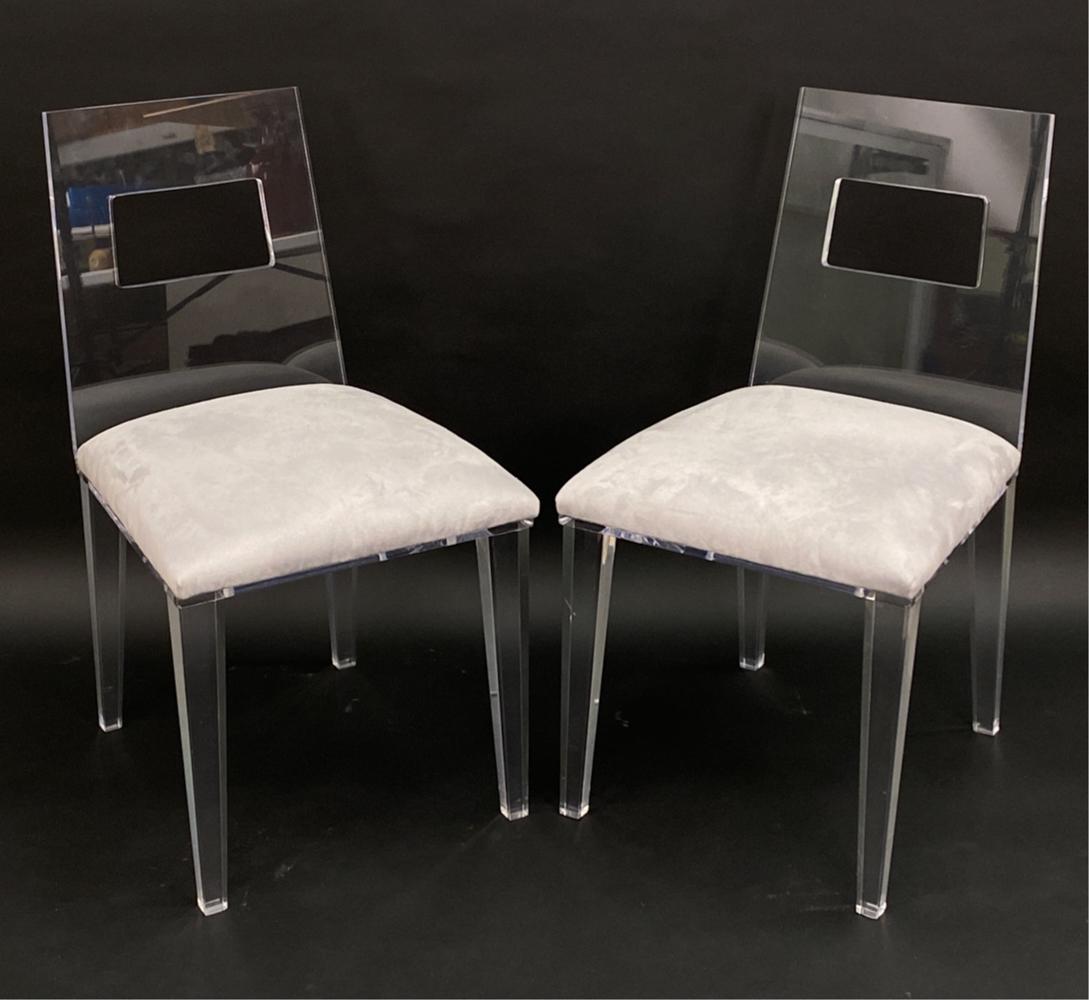 PAIR OF SHAHROOZ "CONTEMPO" LUCITE SIDE CHAIRS (1 of 17)