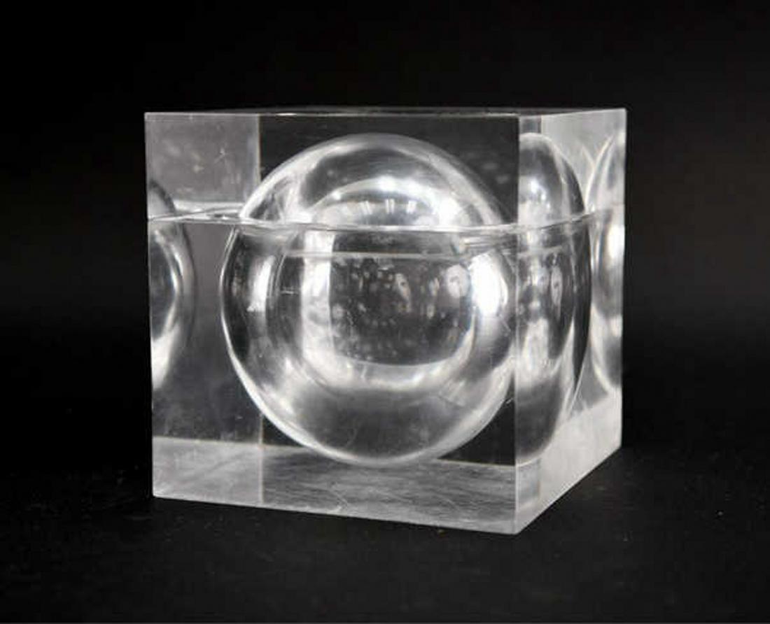 LUCITE CUBE LIDDED BOX OR ICE BUCKET (1 of 14)