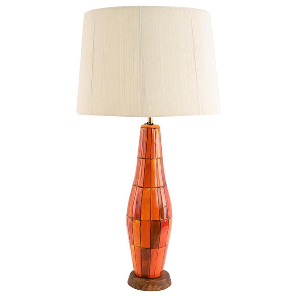 MID-CENTURY ITALIAN CERAMIC PATCHWORK LAMP (1 of 8)