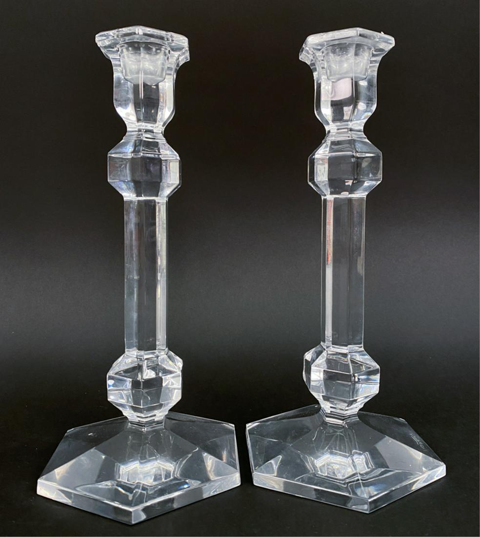 PAIR OF VAL ST. LAMBERT CRYSTAL CANDLESTICKS (1 of 5)