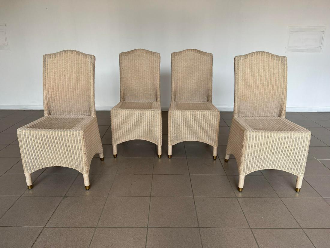 (4) LLOYD LOOM WICKER DINING OR SIDE CHAIRS (1 of 13)