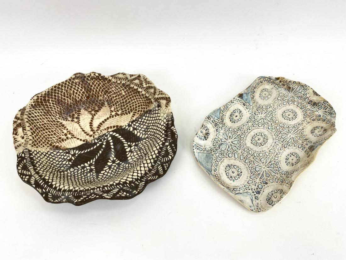 (2) CONTEMPORARY CERAMIC BOWLS (1 of 14)