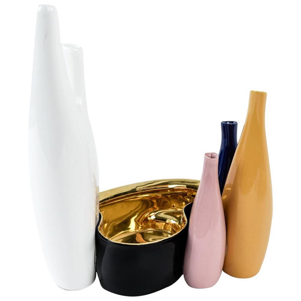 ATTR. STUDIO ALCHIMIA BUD VASE & ATTACHED DISH (1 of 10)