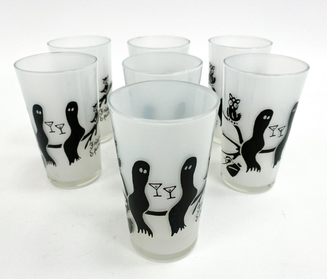 (7) MID-CENTURY "FRIENDLY SPIRITS" HIGHBALL GLASSE (1 of 6)
