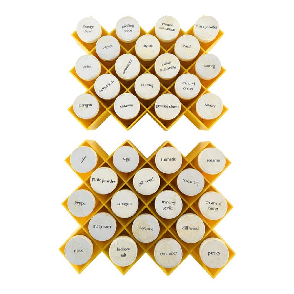 (2) MID-CENTURY HONEYCOMB WALL-MOUNT SPICE RACKS (1 of 15)