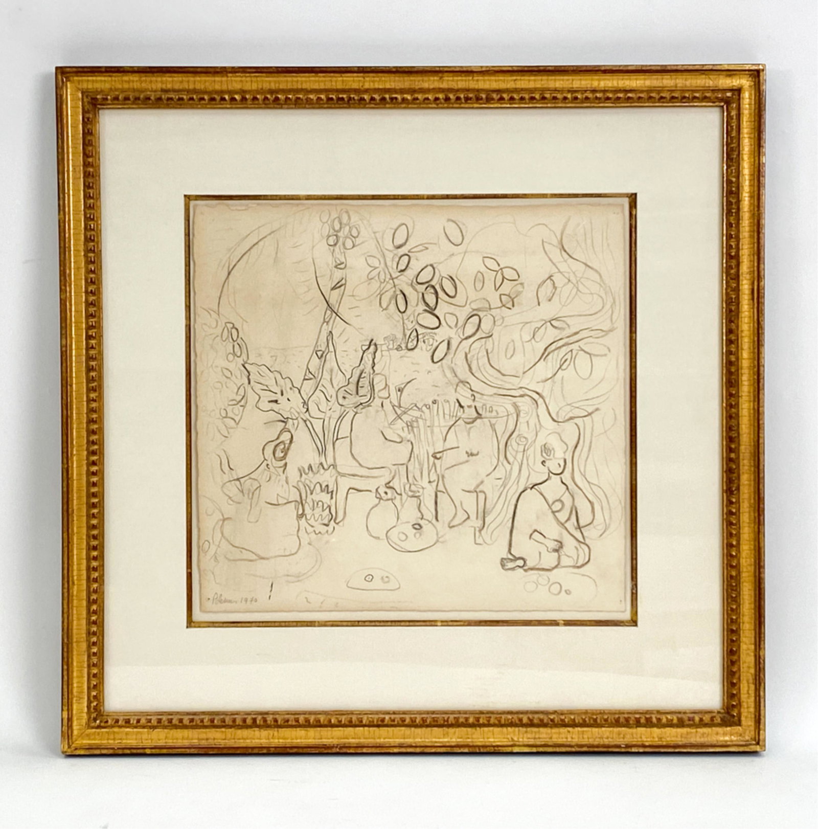 PIERRE LESIEUR, FRENCH (1922-2011) DRAWING 1970 (1 of 3)