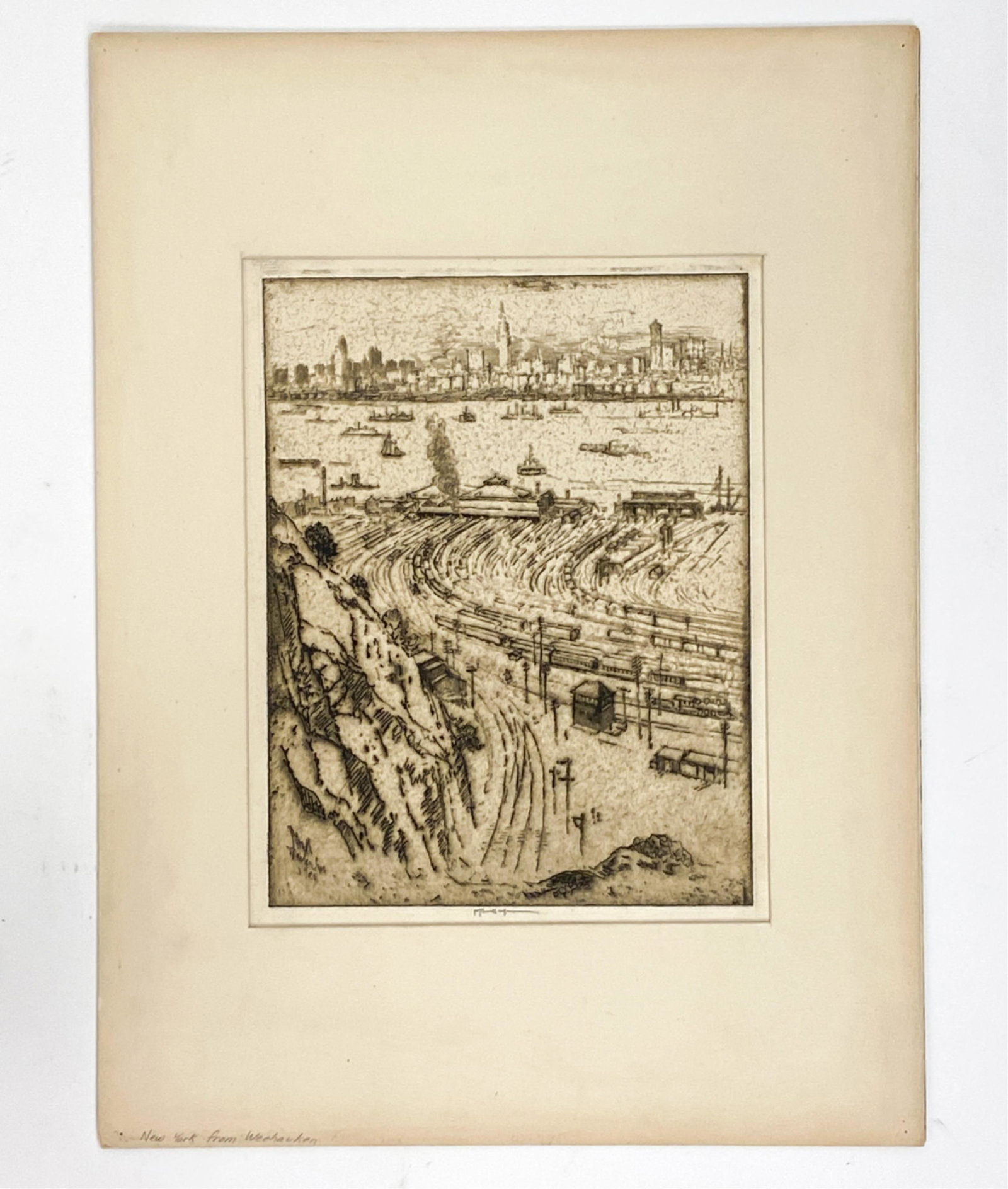 JOSEPH PENNELL (1857-1926) ETCHING NEW YORK (1 of 5)
