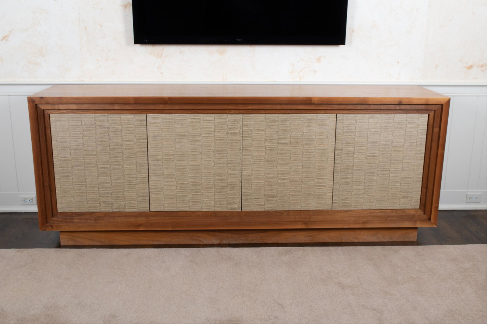 CONTEMPORARY FAUX SNAKESKIN & ROSEWOOD SIDEBOARD (1 of 6)