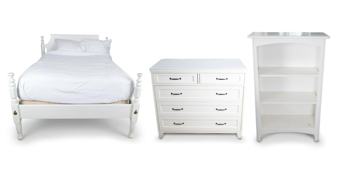 Contemporary Whitepainted Bedroom Suite Auction