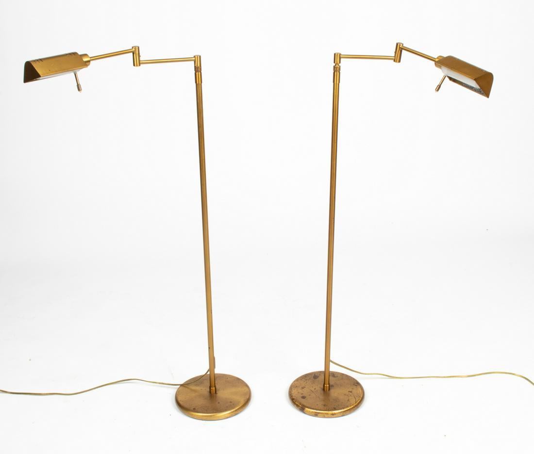 PAIR OF HOLTKOTTER ARTICULATED BRASS FLOOR LAMPS (1 of 7)