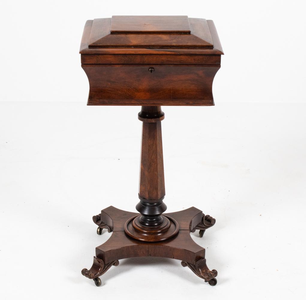 ENGLISH REGENCY PERIOD ROSEWOOD TEA CADDY (1 of 14)