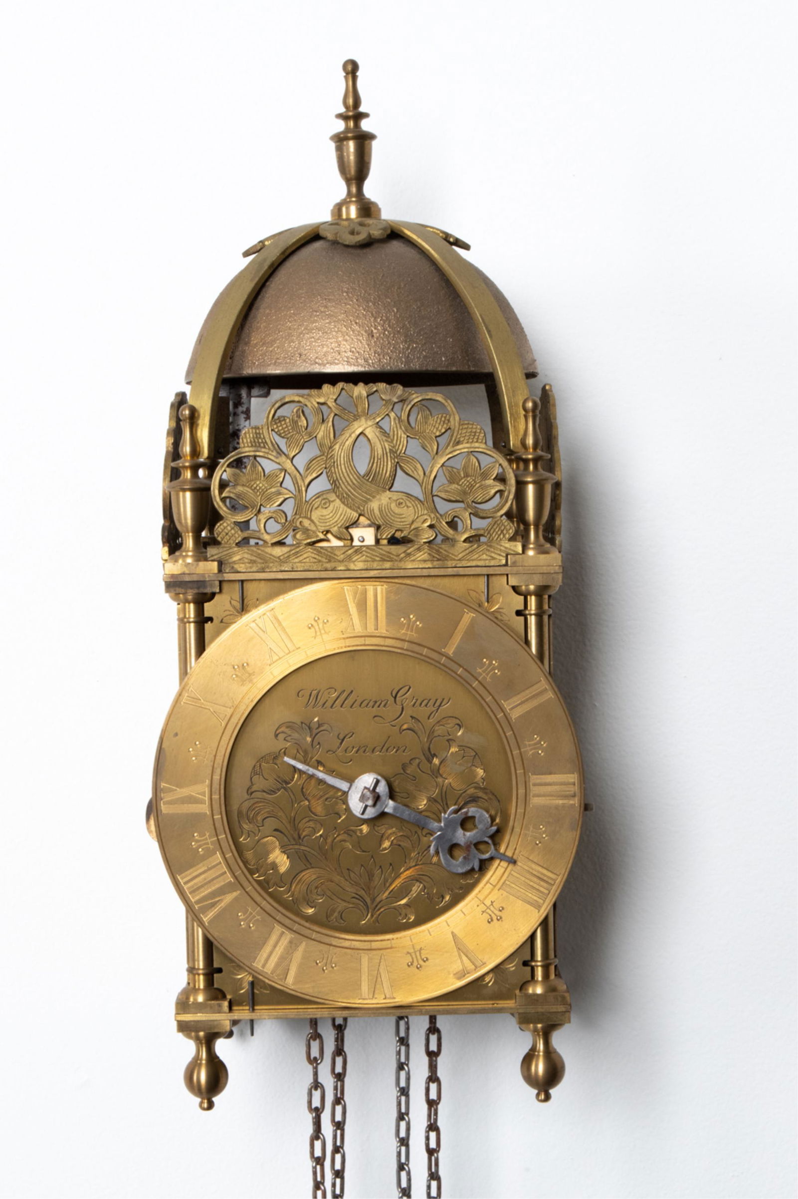 WILLIAM GRAY BRASS REPLICA LANTERN CLOCK (1 of 12)