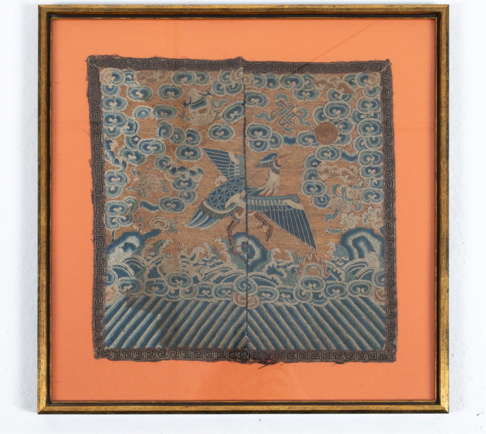ANTIQUE CHINESE GILT EMBROIDERY PANEL (1 of 12)