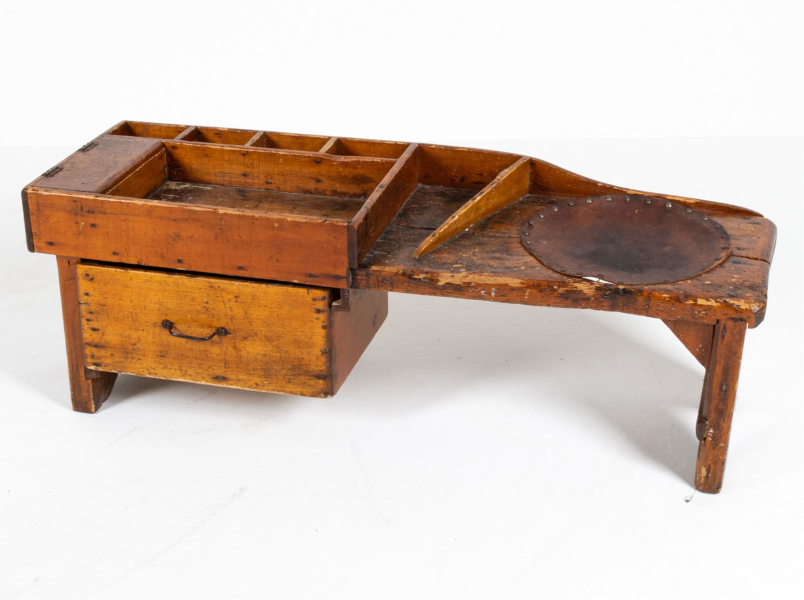 ANTIQUE PRIMITIVE COBBLER'S BENCH COFFEE TABLE (1 of 17)