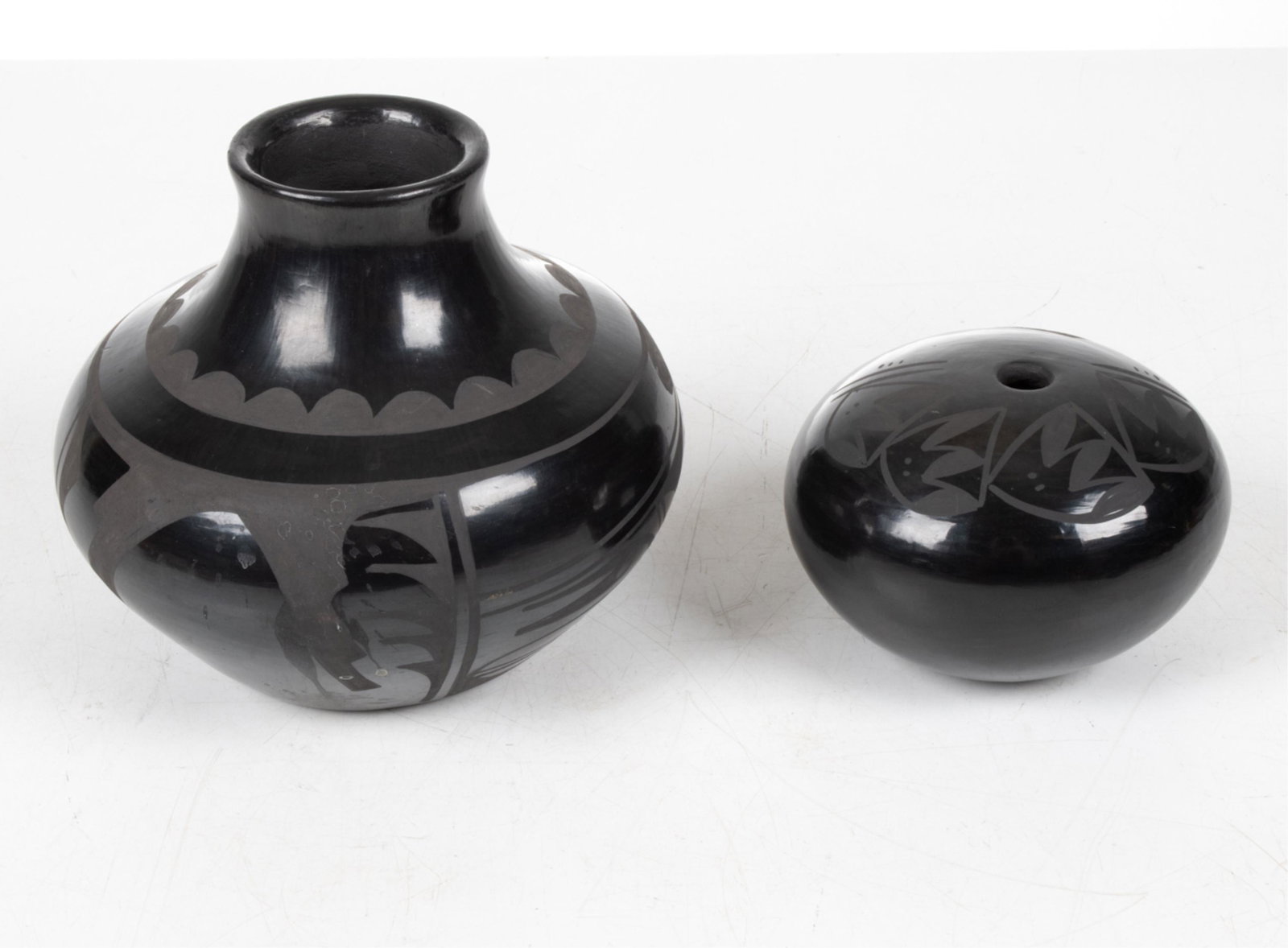 (2) PUEBLO POTTERY VESSELS INCL. CARMELITA DUNLAP (1 of 9)