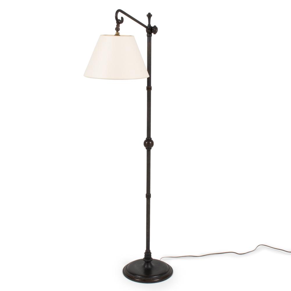OSCAR BACH SIGNED BRONZE FLOOR LAMP (1 of 12)