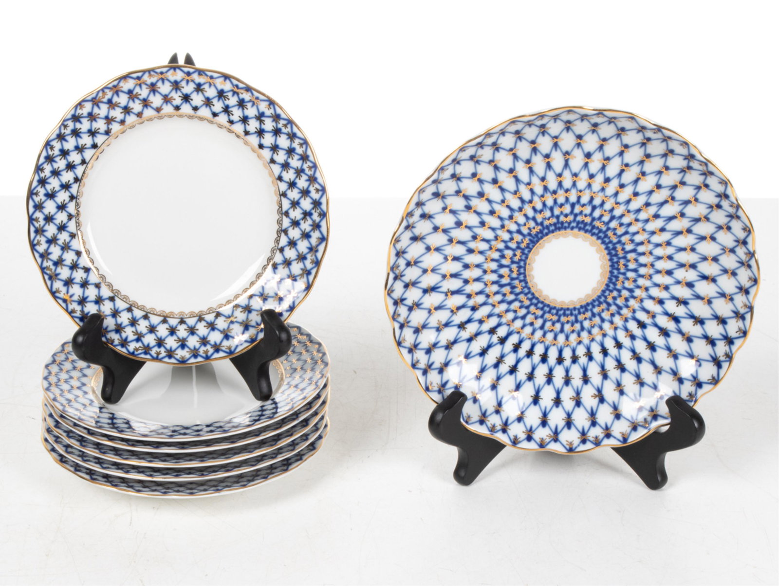 RUSSIAN LOMONOSOV PORCELAIN DESSERT SERVICE (1 of 6)