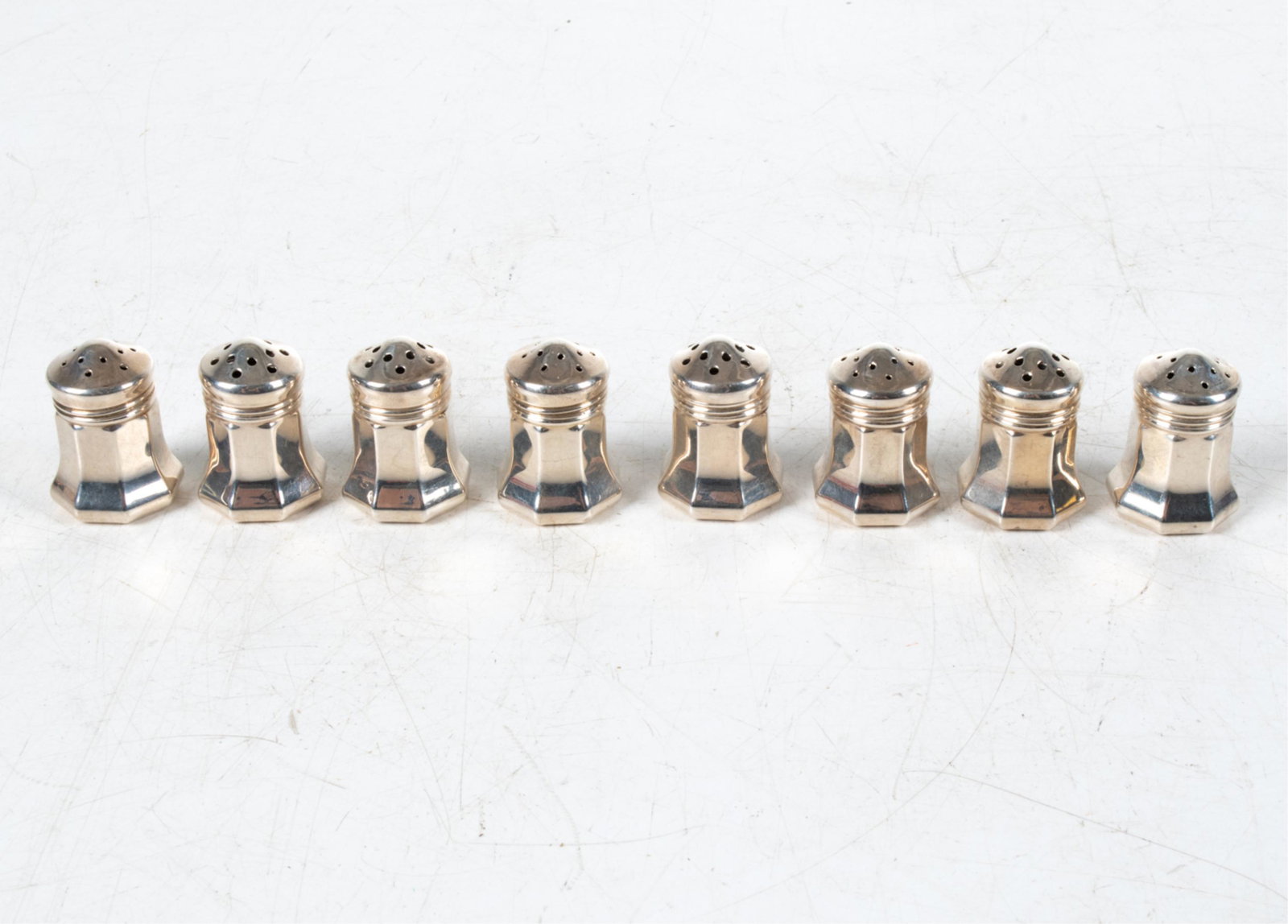 SET OF (8) CARTIER STERLING SALT & PEPPER SHAKERS (1 of 7)