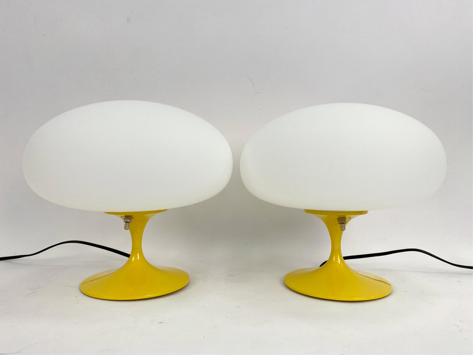 PAIR YELLOW STEMLITE DESIGNLINE MUSHROOM LAMPS (1 of 8)