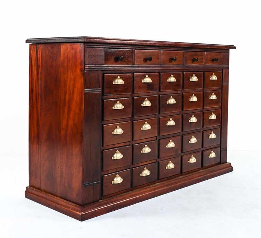 EARLY 20TH C. DANISH APOTHECARY CHEST OF DRAWERS (1 of 12)