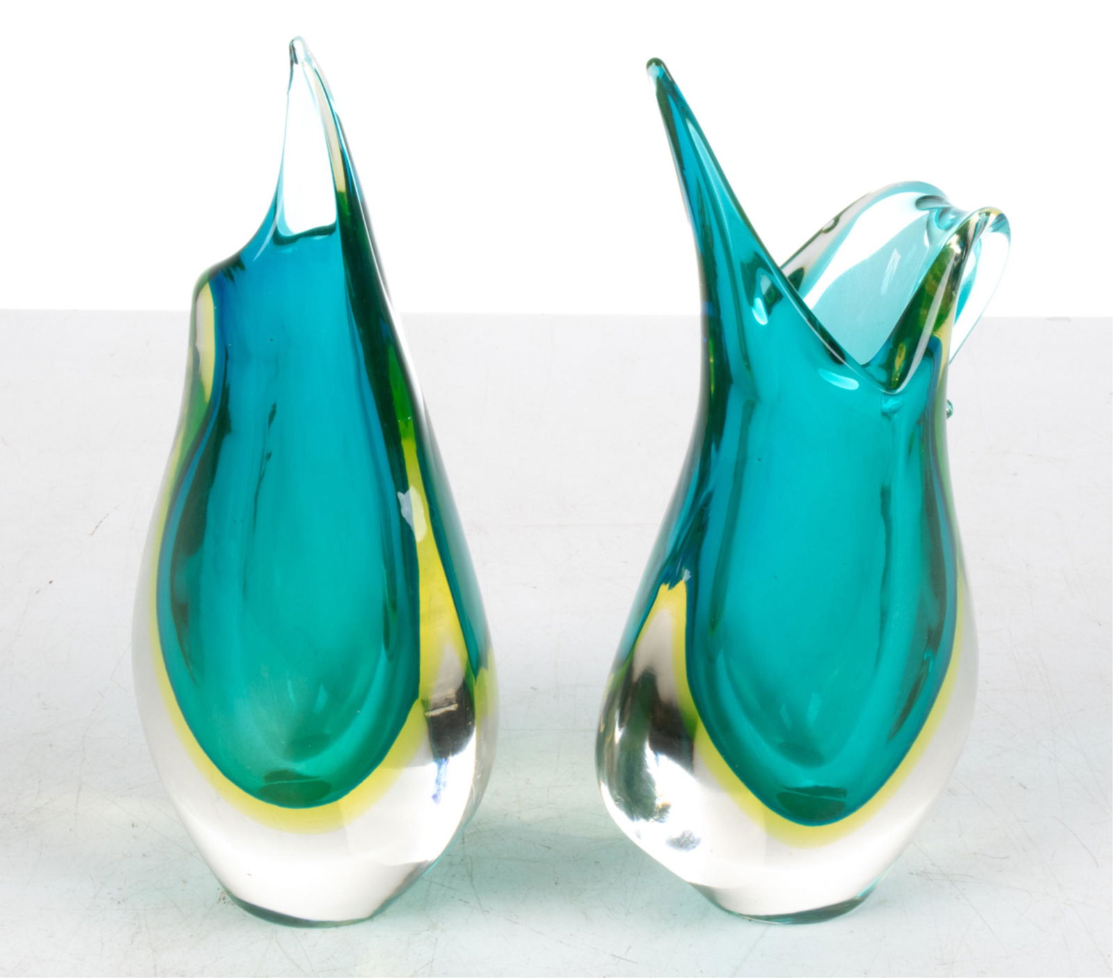 (2) MANNER OF FLAVIO POLI MURANO SOMMERSO VASES (1 of 7)