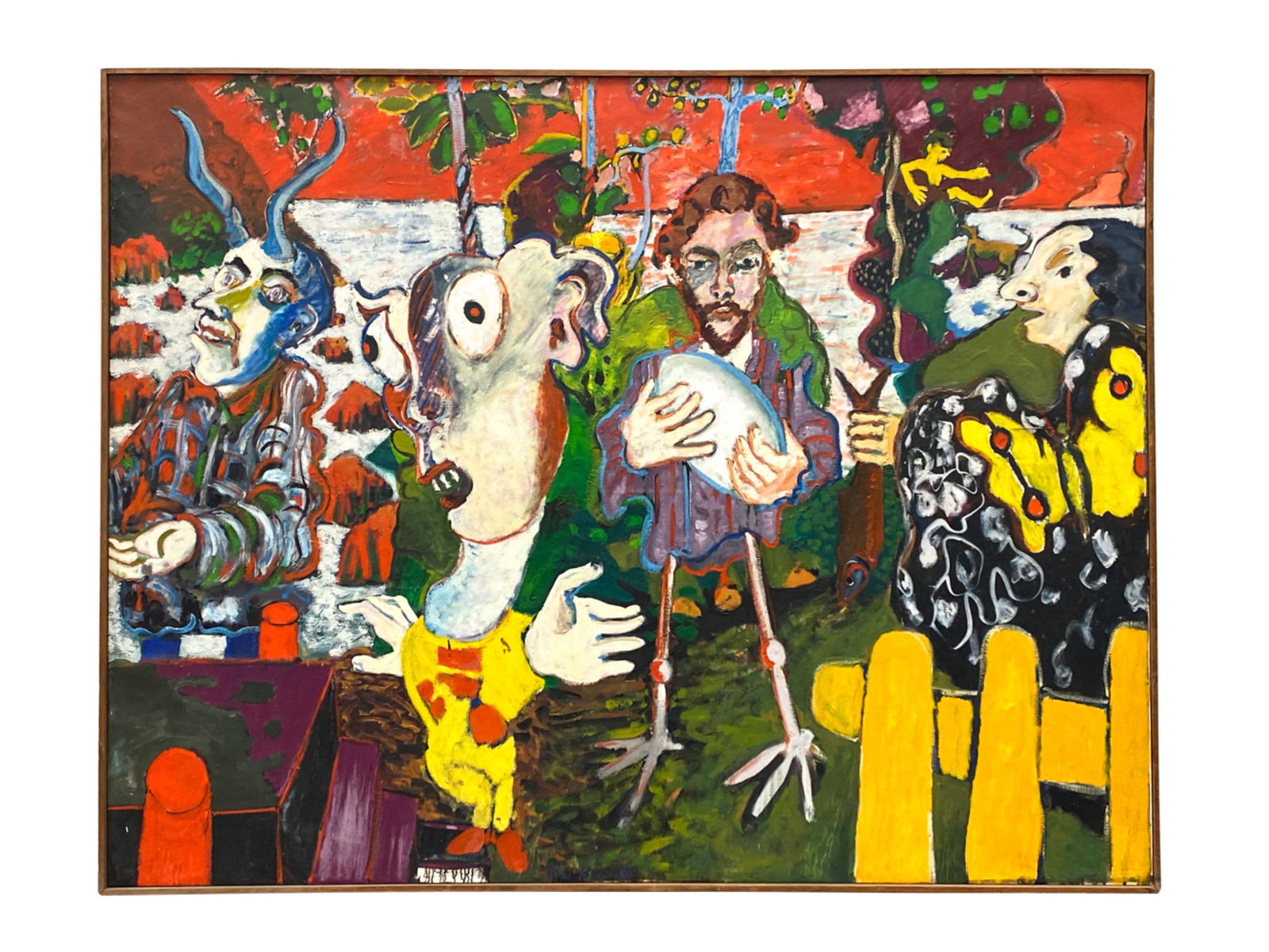 OVERSIZED MODERN FIGURATIVE ABSTRACT O/C (1 of 9)