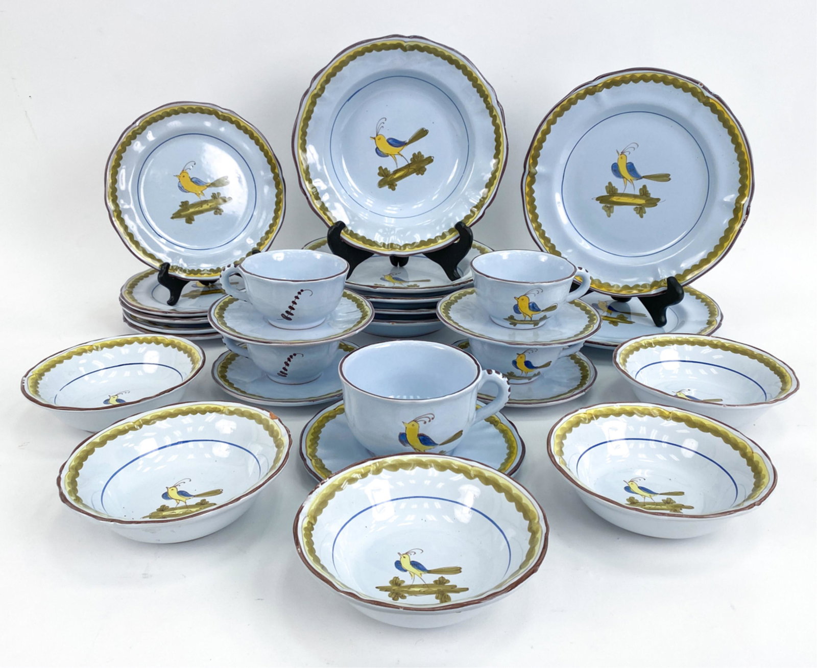 MID-CENTURY CANTAGALLI POTTERY SERVICE (1 of 12)