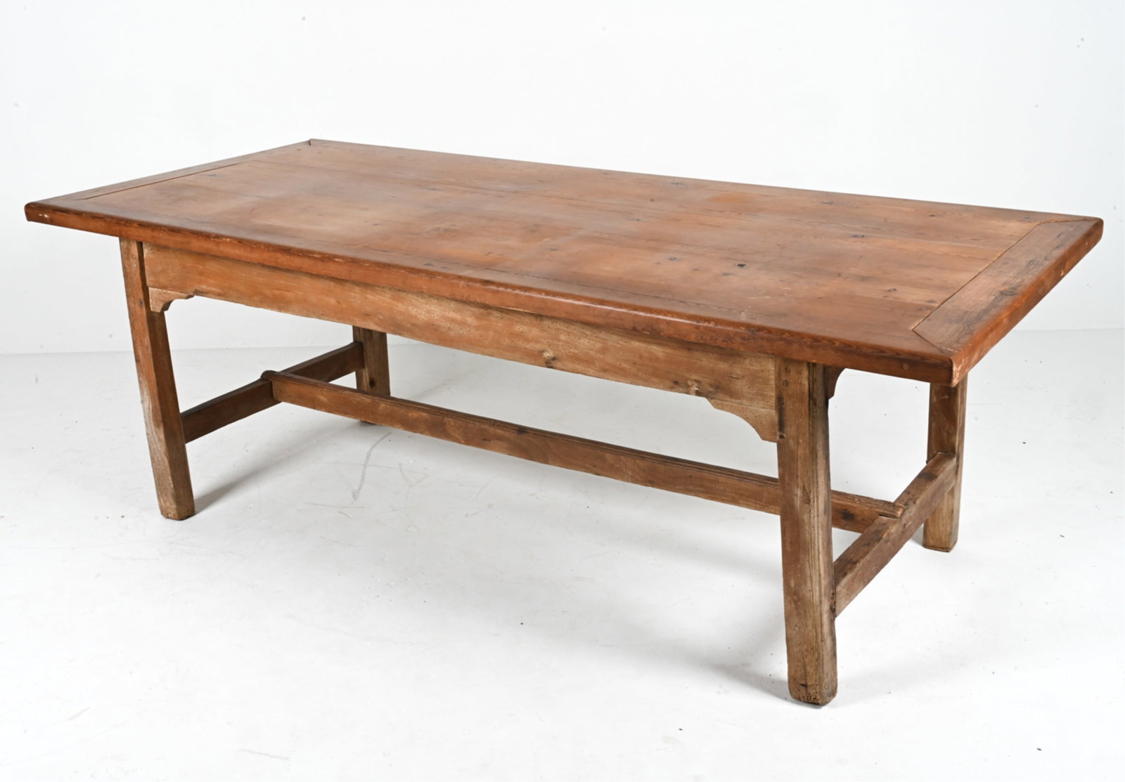ANTIQUE FARMHOUSE PINE REFECTORY DINING TABLE (1 of 13)