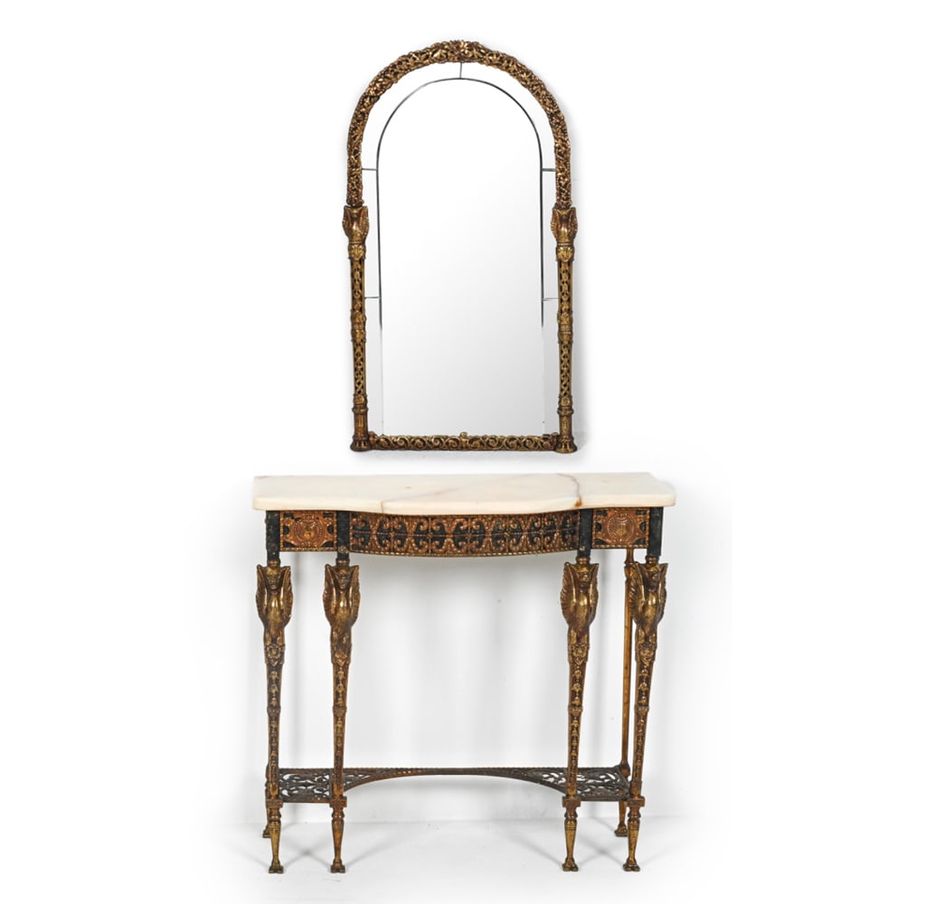 HALL CONSOLE & MIRROR IN THE MANNER OF OSCAR BACH (1 of 10)