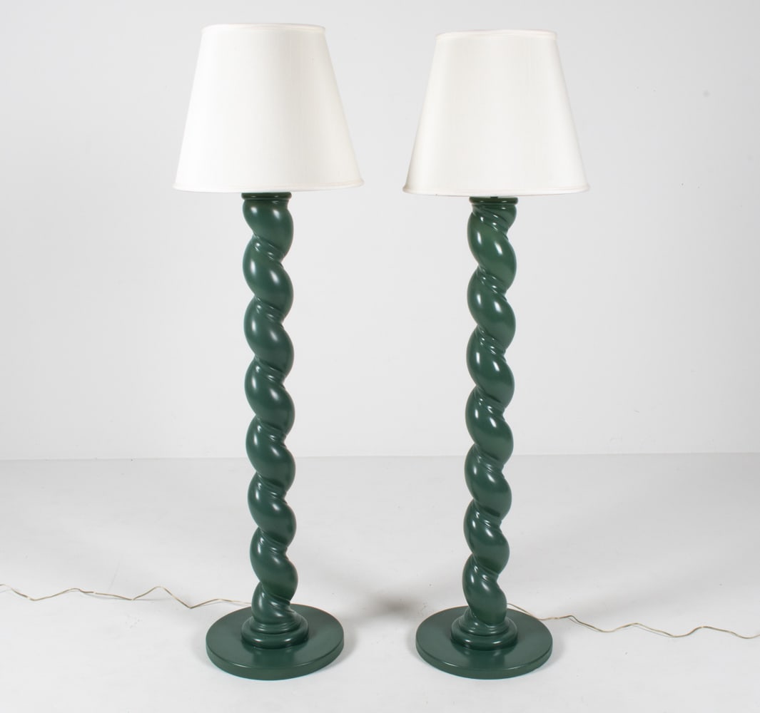 PAIR OF FLOOR LAMPS; MANNER OF MICHAEL TAYLOR (1 of 8)