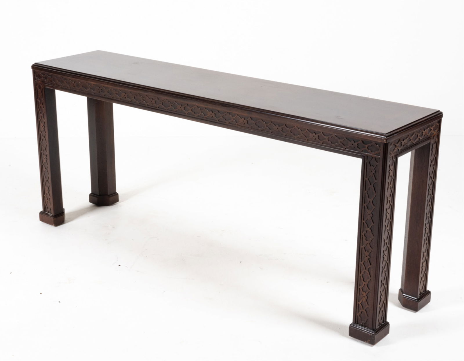 HENREDON CHINESE CHIPPENDALE FRETWORK CONSOLE (1 of 12)