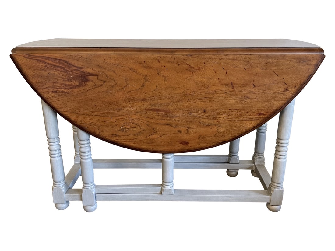 SHERRILL DROPLEAF GATELEG WOODEN DINING TABLE (1 of 16)