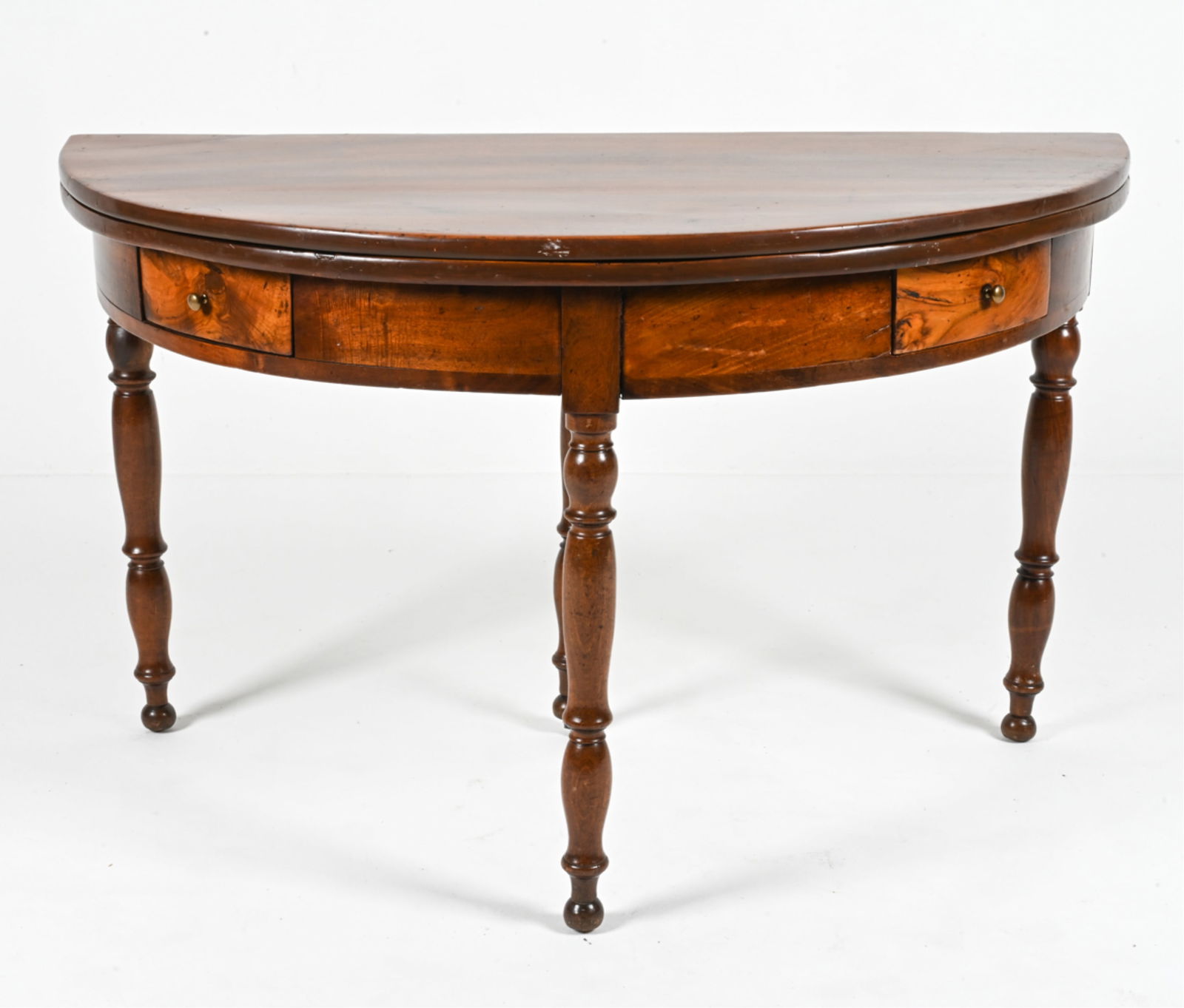ANTIQUE DEMILUNE FLIP-TOP TABLE (1 of 14)